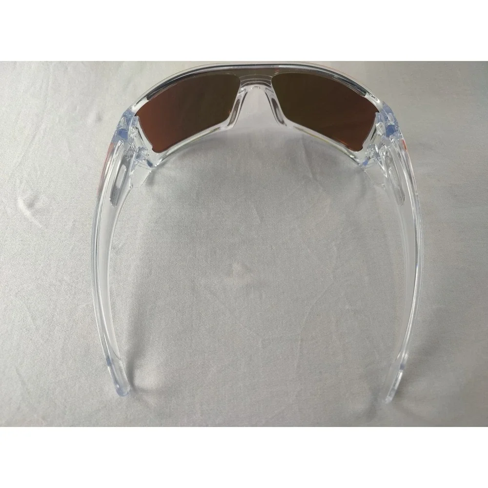 Oakley Batwolf Crystal Clear Sunglasses Fire Iridium Orange Icons NWOT Mint‎
